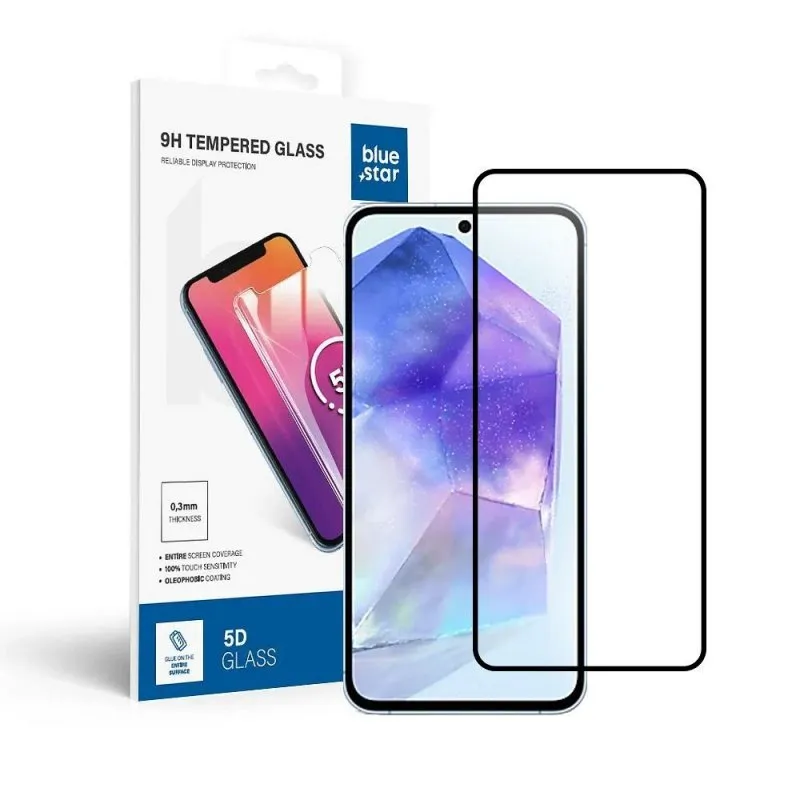 Zastitno staklo za Samsung A06 Full Face (full glue s okvirom/mala velicina) crni