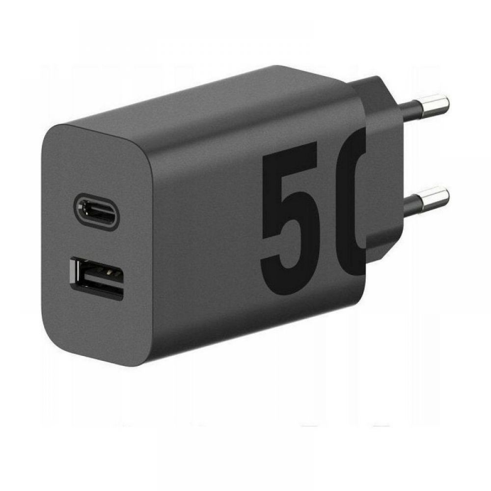 MOTOROLA originalni punjac Type C + USB A 50W MC502/509 crni