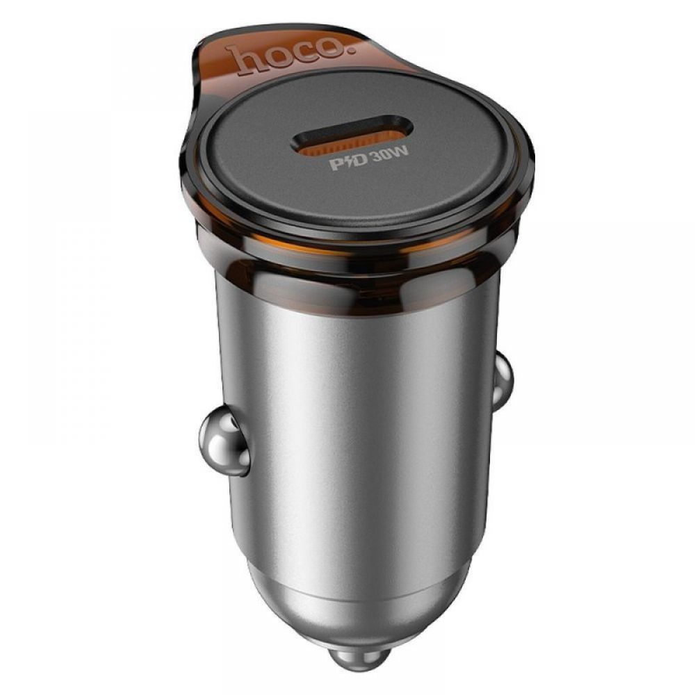 HOCO auto punjac Type C PD QC30W NZ16 metal sivi