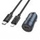 HOCO auto punjac Type C + Type C na Lightning PD QC30W Z57 metal sivi