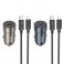 HOCO auto punjac Type C + Type C na Lightning PD QC30W Z57 metal sivi