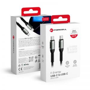 FORCELL F-ENERGY C263 kabal (kabl) Type C na Type C QC4.0 PD 5A 240W Cafule 2 m crni