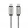 FORCELL F-ENERGY Metal C237 kabal (kabl) Type C na Type C PD QC4.0 3A 60W 1 m srebrni