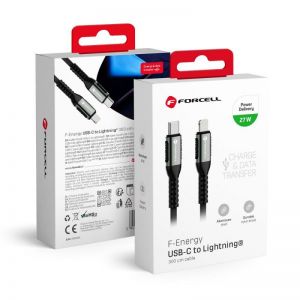 FORCELL F-ENERGY C259 kabal (kabl) Type C na Lightning PD 3A 27W Cafule 3 m crni