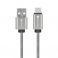 FORCELL F-ENERGY Metal C234 kabal (kabl) USB A na Type C QC3.0 2,4A 12W 1 m srebrni
