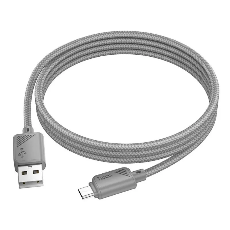 HOCO kabal (kabl) USB A na Micro USB 2,4A X113 1 m sivi
