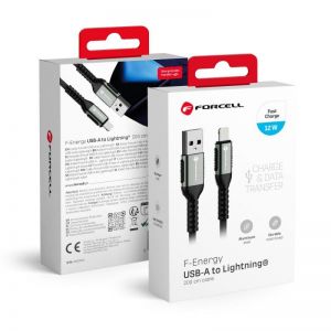 FORCELL F-ENERGY C257 kabal (kabl) USB A na Lightning 2,4A 12W Cafule 2 m crni