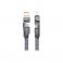 FORCELL F-ENERGY C241 4u1 kabal (kabl) Type C / USB A na Type C / Lightning QC PD 3A 60W 1 m krom