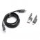 FORCELL F-ENERGY C241 4u1 kabal (kabl) Type C / USB A na Type C / Lightning QC PD 3A 60W 1 m krom