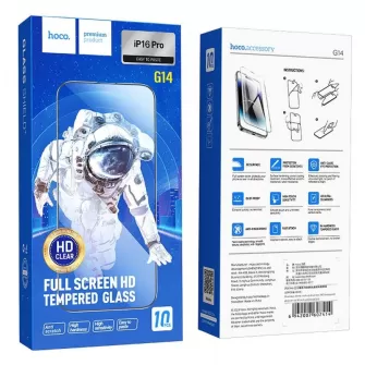 Zastitno staklo HOCO 5D set 10in1 G14 za iPhone 16 Pro / 17 / 17 Pro crno (G14)