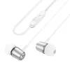 HOCO zicne slusalice Jack 3,5 mm sa mikrofonom M108 srebrne
