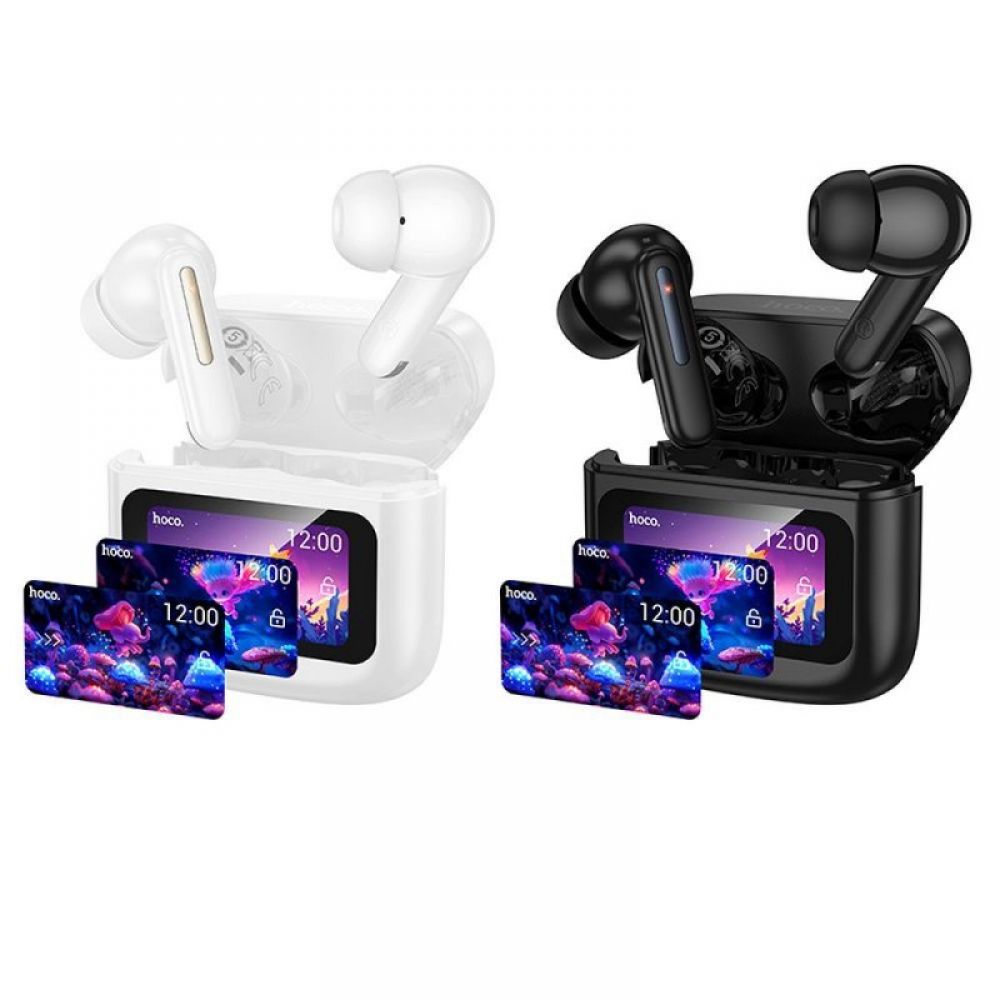 HOCO bezicne slusalice bluetooth s dodirnim ekranom TWS EQ14 crne