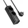 HOCO produzni kabal (kabl) 2 uticnice + USB A + 3 × Type C PD QC3.0 3A 67W NS10 2 m crni