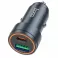 HOCO auto punjac USB A + Type C PD QC3.0 3A 30W Z57A metal sivi