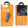 HOCO auto punjac USB A + Type C PD QC3.0 3A 30W Z57A metal sivi
