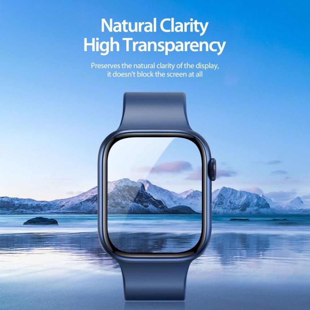 DUX DUCIS zastita ekrana PMMA s okvirom za Apple Watch 10 46 mm crna
