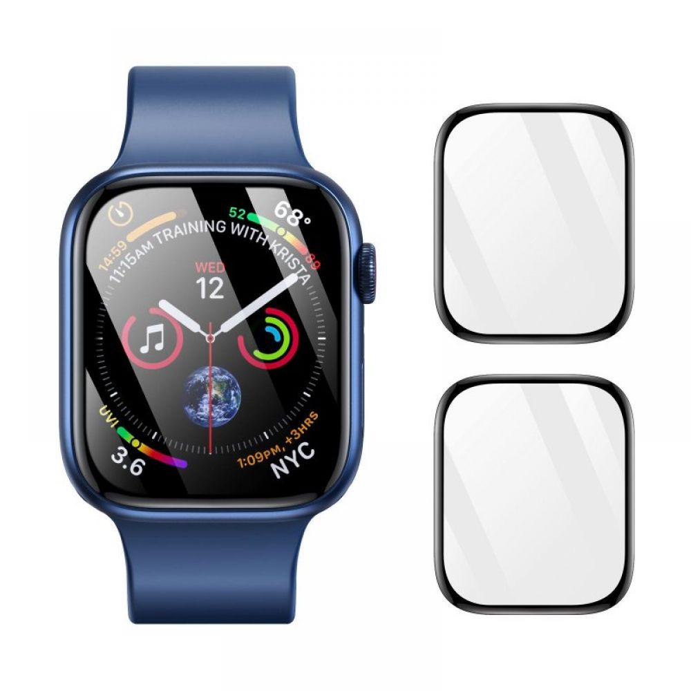 DUX DUCIS zastita ekrana PMMA s okvirom za Apple Watch 10 42 mm crna