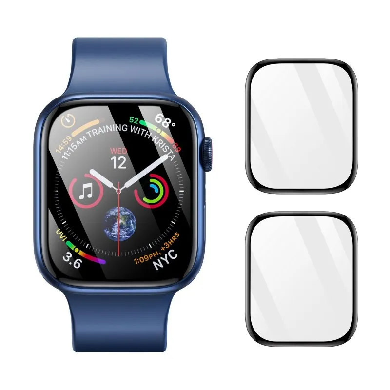 DUX DUCIS zastita ekrana PMMA s okvirom za Apple Watch 10 42 mm crna