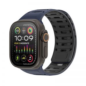 Narukvica za sat DUX DUCIS CS magnetna silikonska za Apple Watch 42/44/45/46/49 mm plavo-crna
