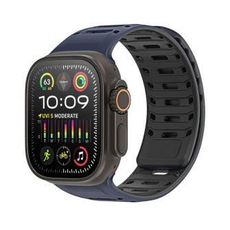 Narukvica za sat DUX DUCIS CS magnetna silikonska za Apple Watch 42/44/45/46/49 mm plavo-crna