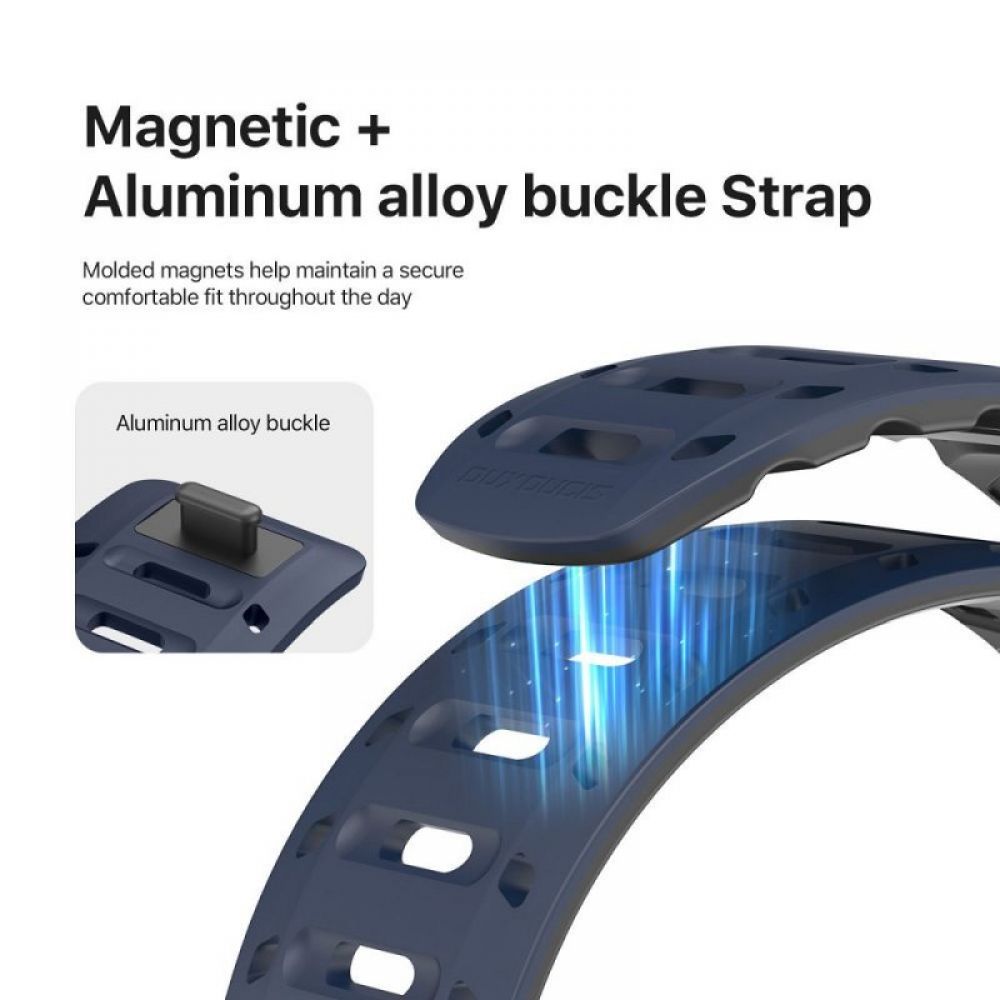Narukvica za sat DUX DUCIS CS magnetna silikonska za Apple Watch 42/44/45/46/49 mm plavo-crna