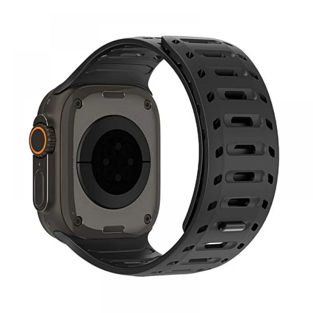 Narukvica za sat DUX DUCIS CS magnetna silikonska za Apple Watch 42/44/45/46/49 mm crna