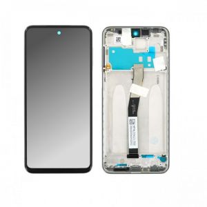 LCD + touchscreen + frame  za Redmi Note 9 4G silver FULL ORG SP - K