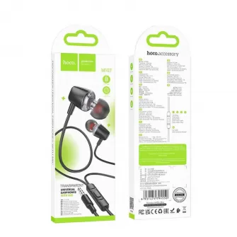 HOCO zicane slusalice Jack 3.5 mm sa mikrofonom M107 crne