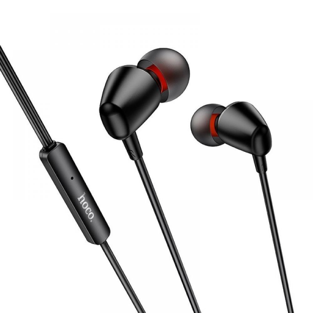 HOCO žične slušalice Jack 3.5 mm sa mikrofonom M107 crne