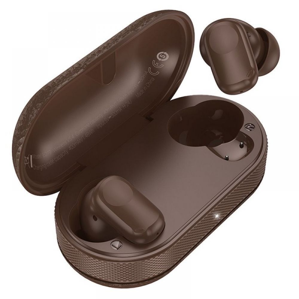 HOCO bežična Bluetooth slušalica TWS EQ19 braon
