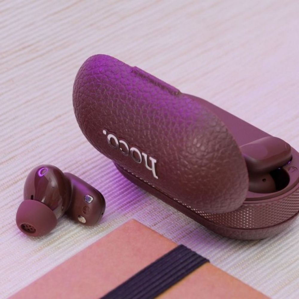 HOCO bežična Bluetooth slušalica TWS EQ19 braon