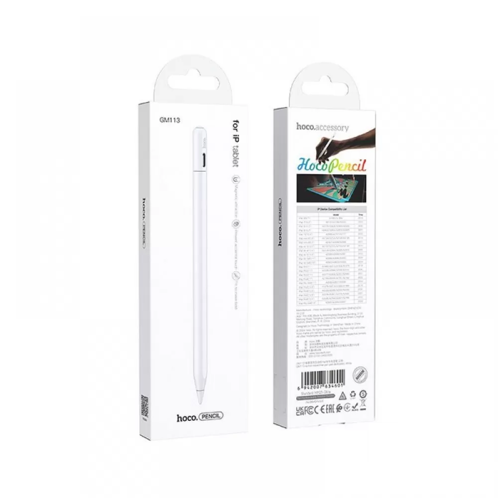 Aktivna olovka za iPad Hoco 130 mAh GM113 bela