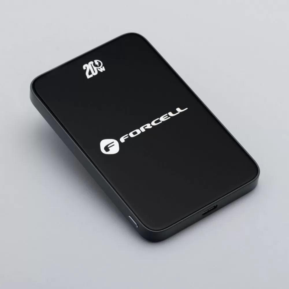 FORCELL F-ENERGY F5K8 Super Slim powerbank kompatibilan sa MagSafe PD3.0 QC4.0 15W 5000 mAh crna