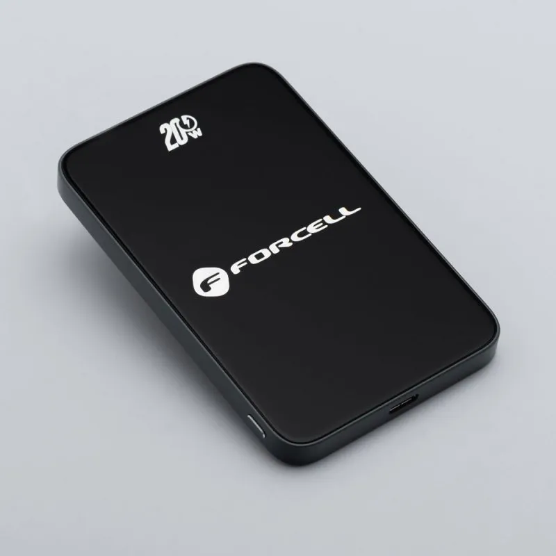 FORCELL F-ENERGY F5K8 Super Slim powerbank kompatibilan sa MagSafe PD3.0 QC4.0 15W 5000 mAh crna