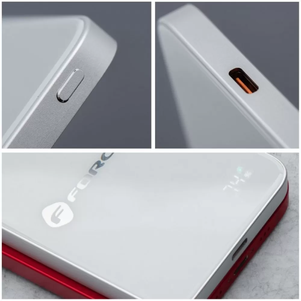 FORCELL F-ENERGY F5K8 Super Slim powerbank kompatibilan sa MagSafe PD3.0 QC4.0 15W 5000 mAh bela