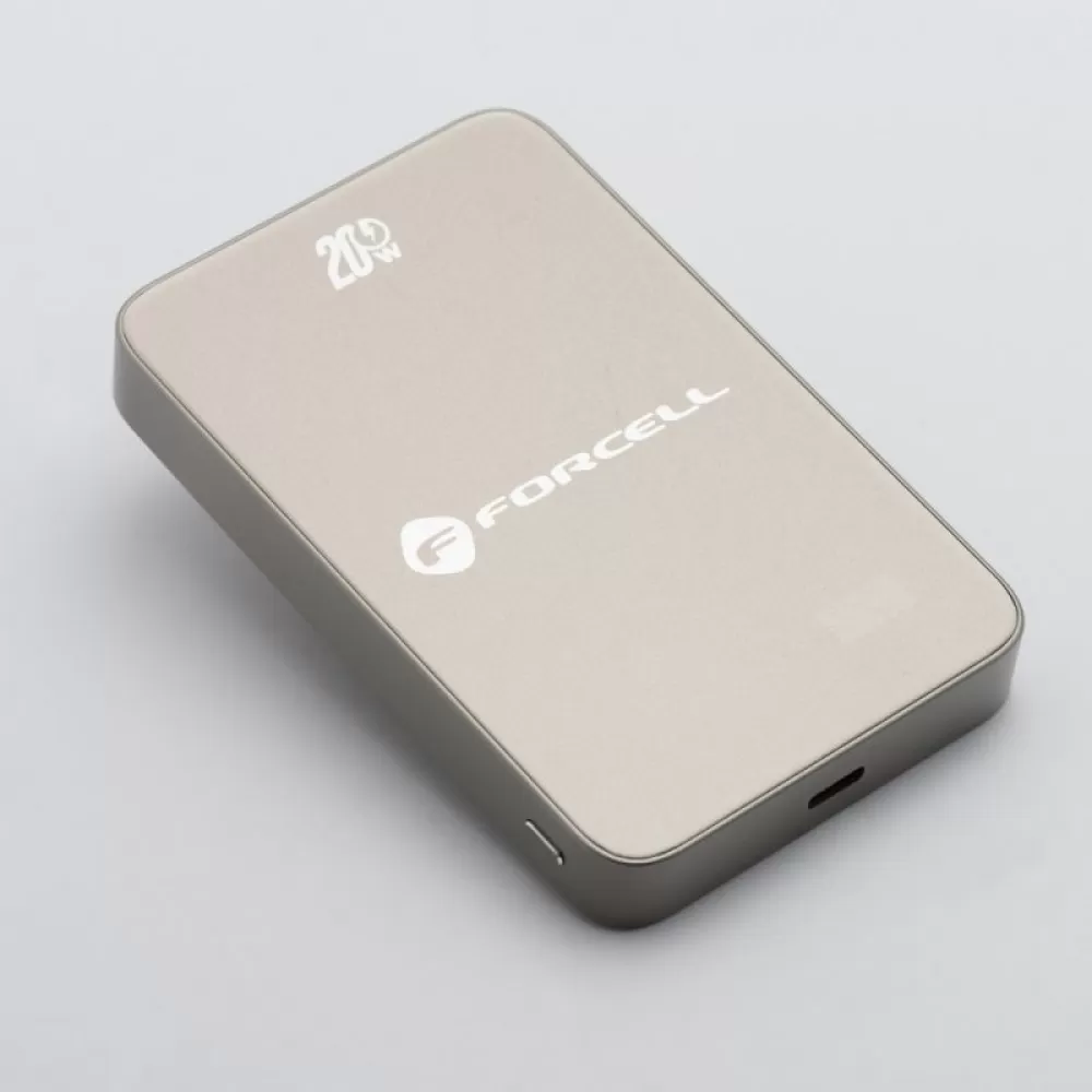 FORCELL F-ENERGY F10K8 Super Slim powerbank kompatibilan sa MagSafe PD3.0 QC4.0 15W 10000 mAh titanium