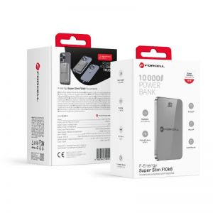 FORCELL F-ENERGY F10K8 Super Slim powerbank kompatibilan sa MagSafe PD3.0 QC4.0 15W 10000 mAh siva