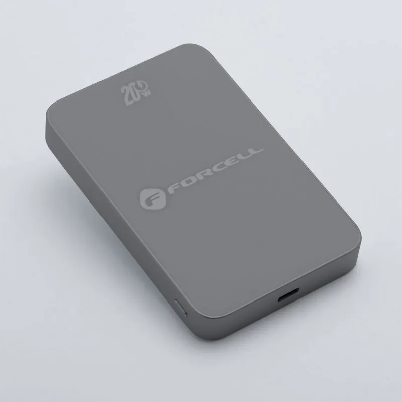 FORCELL F-ENERGY F10K8 Super Slim powerbank kompatibilan sa MagSafe PD3.0 QC4.0 15W 10000 mAh siva