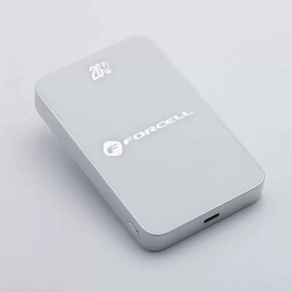 FORCELL F-ENERGY F10K8 Super Slim powerbank kompatibilan sa MagSafe PD3.0 QC4.0 15W 10000 mAh bela