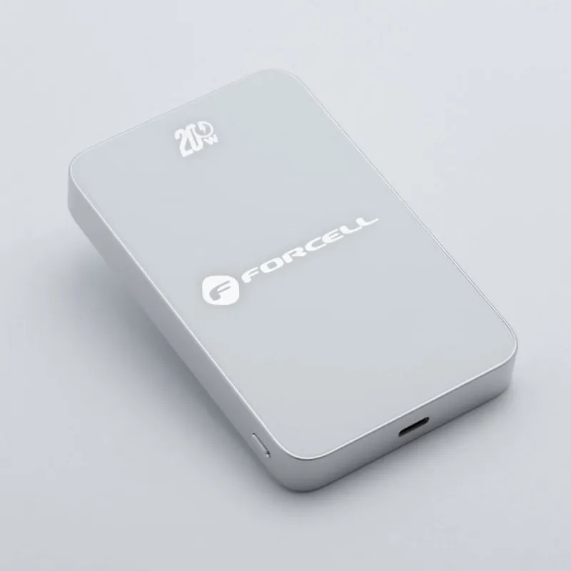 FORCELL F-ENERGY F10K8 Super Slim powerbank kompatibilan sa MagSafe PD3.0 QC4.0 15W 10000 mAh bela