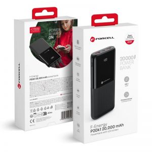 FORCELL F-ENERGY P20K1 powerbank PD QC3.0 3A 20W 20000 mAh crna