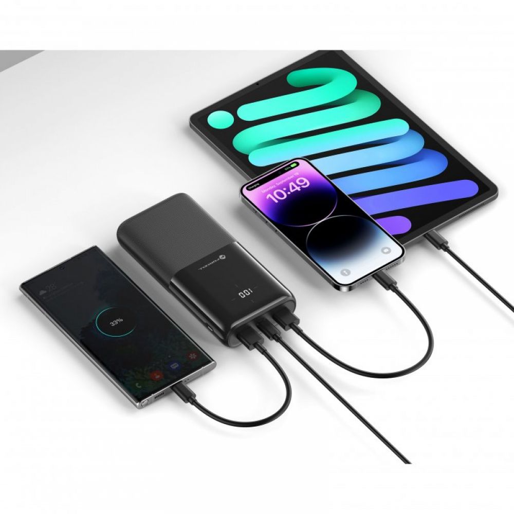 FORCELL F-ENERGY P20K1 powerbank PD QC3.0 3A 20W 20000 mAh crna