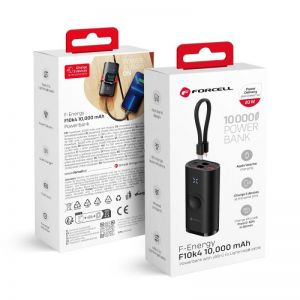 FORCELL F-ENERGY F10K4 powerbank kompatibilan sa Apple Watch PD QC3.0 3A 22.5W 10000 mAh crni
