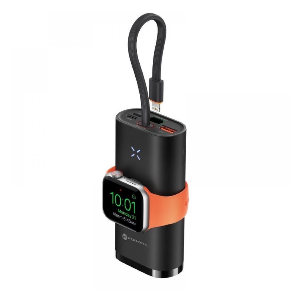 FORCELL F-ENERGY F10K4 powerbank kompatibilan sa Apple Watch PD QC3.0 3A 22.5W 10000 mAh crni