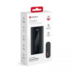 FORCELL F-ENERGY P20K2 Energo powerbank PD QC3.0 3A 22.5W 20000 mAh crni