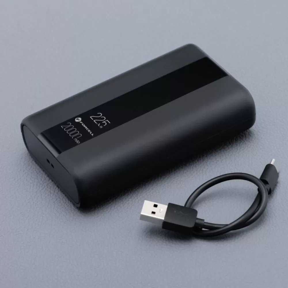 FORCELL F-ENERGY P20K2 Energo powerbank PD QC3.0 3A 22.5W 20000 mAh crni