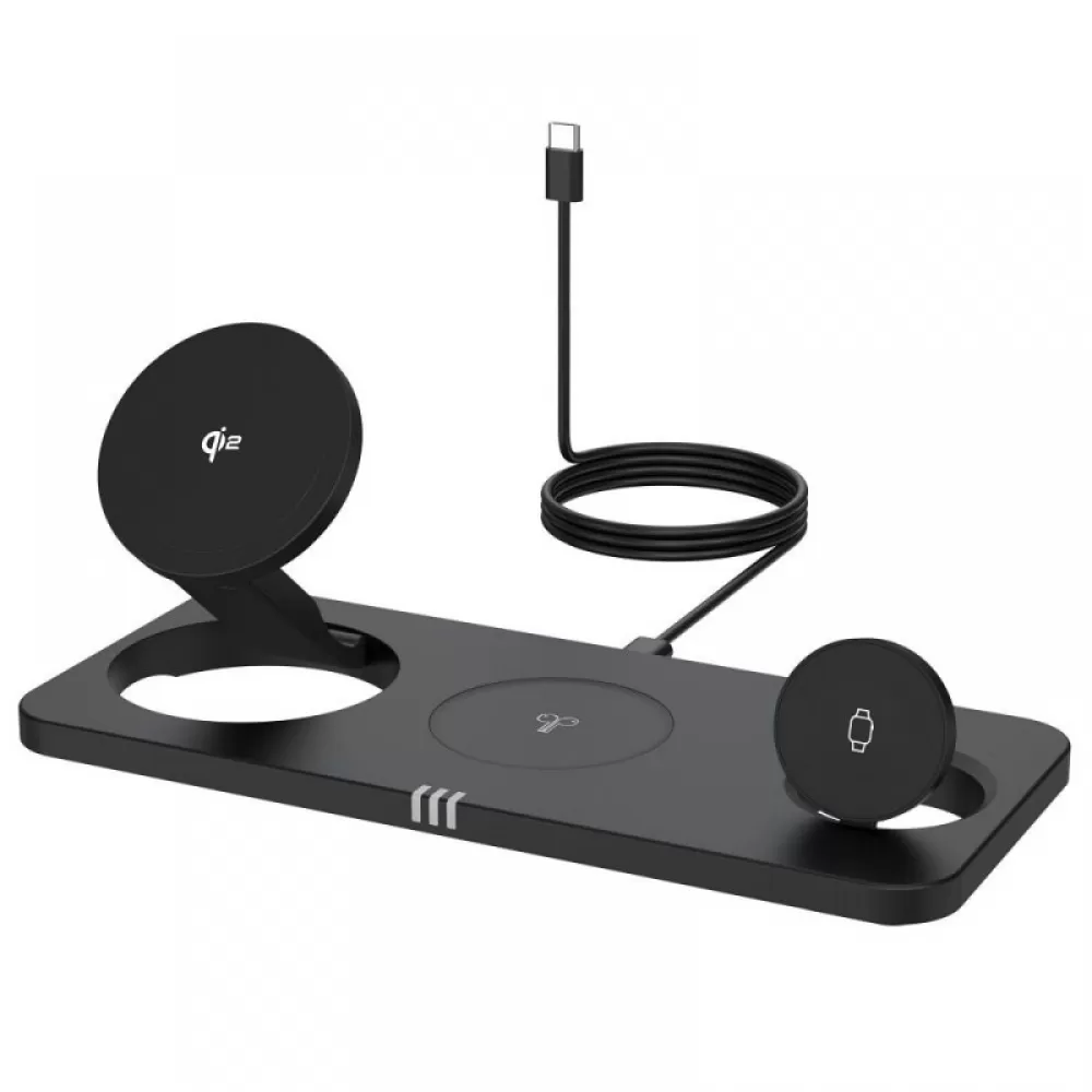 FORCELL F-ENERGY MagNetix 3w1 QI2 20.5W bežično punjenje kompatibilno sa MagSafe crno