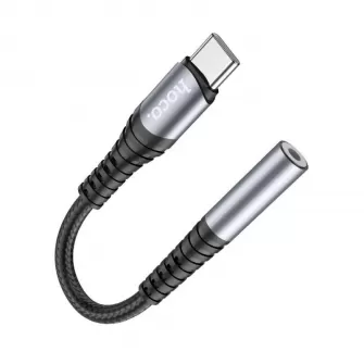 HOCO adapter AUX Jack 3.5 mm (ženski) na USB C (muški) LS33 metalik siva