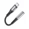 HOCO adapter AUX Jack 3.5 mm (ženski) na USB C (muški) LS33 metalik siva