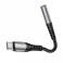 HOCO adapter AUX Jack 3.5 mm (ženski) na USB C (muški) LS33 metalik siva
